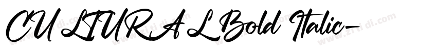 CULTURAL Bold Italic字体转换
